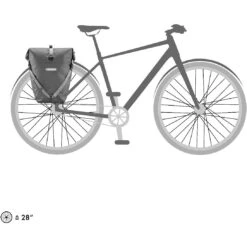 ORTLIEB Back-Roller Urban - QL2.1 Bike Pannier - 20L - Ink -Ortlieb ortlieb f5502 1 1269238