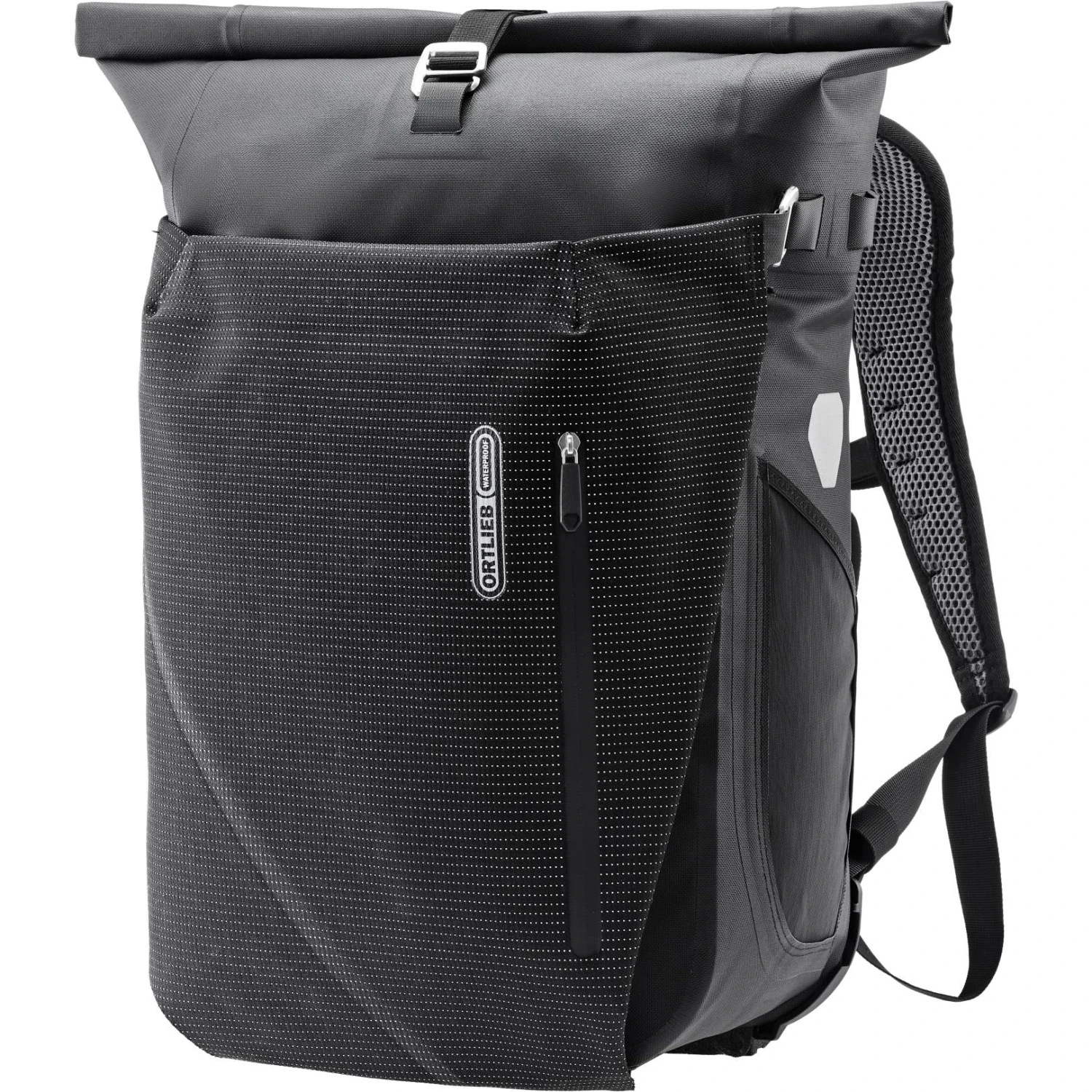 ORTLIEB Vario PS High Visibility - QL2.1 Bike Pannier / Backpack 26L - Black Reflective 3 ORTLIEB Vario PS High Visibility - QL2.1 Bike Pannier / Backpack 26L - Black Reflective