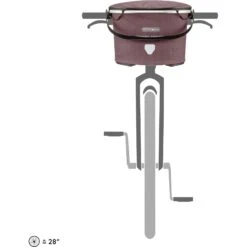 ORTLIEB Up-Town Urban - 17.5L Handlebar Basket - Ash Rose -Ortlieb ortlieb uptown urban ash rose f79904 1 1129337